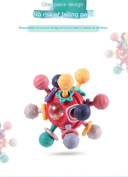 Colorful Baby Manhattan Finger Ball Rattle Toy with sensory features.