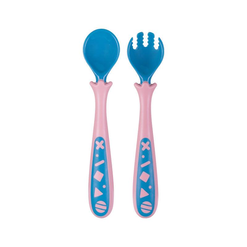 Baby Products To Learn Eat Curved Fork Spoon Cover - Avallex