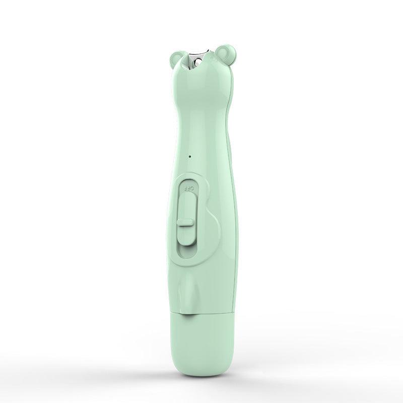 BabySafe Nail Care Kit in green, rechargeable with cutting and grinding functions.