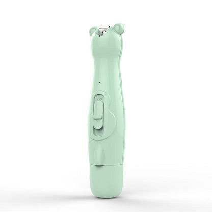 BabySafe Nail Care Kit in green, rechargeable with cutting and grinding functions.