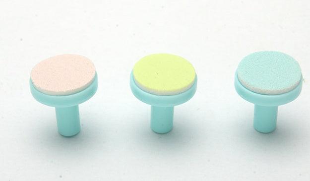 Replacement abrasive discs for BabySafe electric baby nail sharpener.