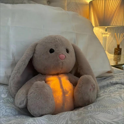 breathing rabbit soothing plush toy - calm