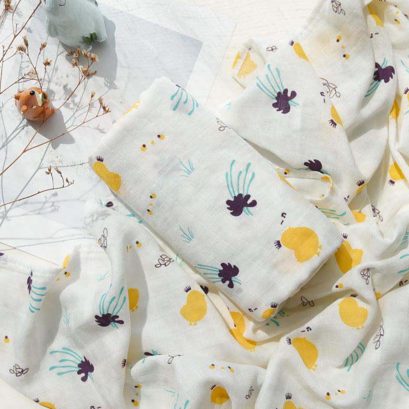 Cozy Cartoon Baby Wraps with playful designs for multi-season use.