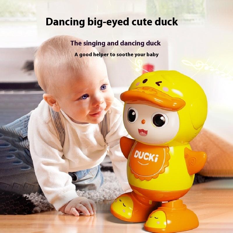 Baby Can Sing And Dance. The Cute Duck Swings Left And Right.