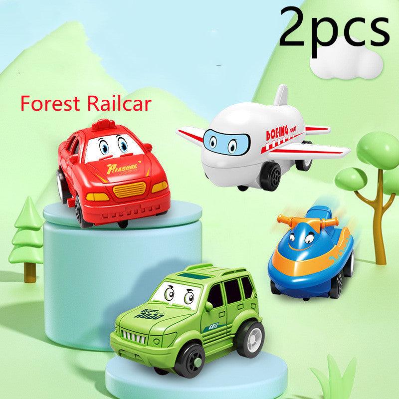 children puzzle electric railroad adventure set with cars and plane