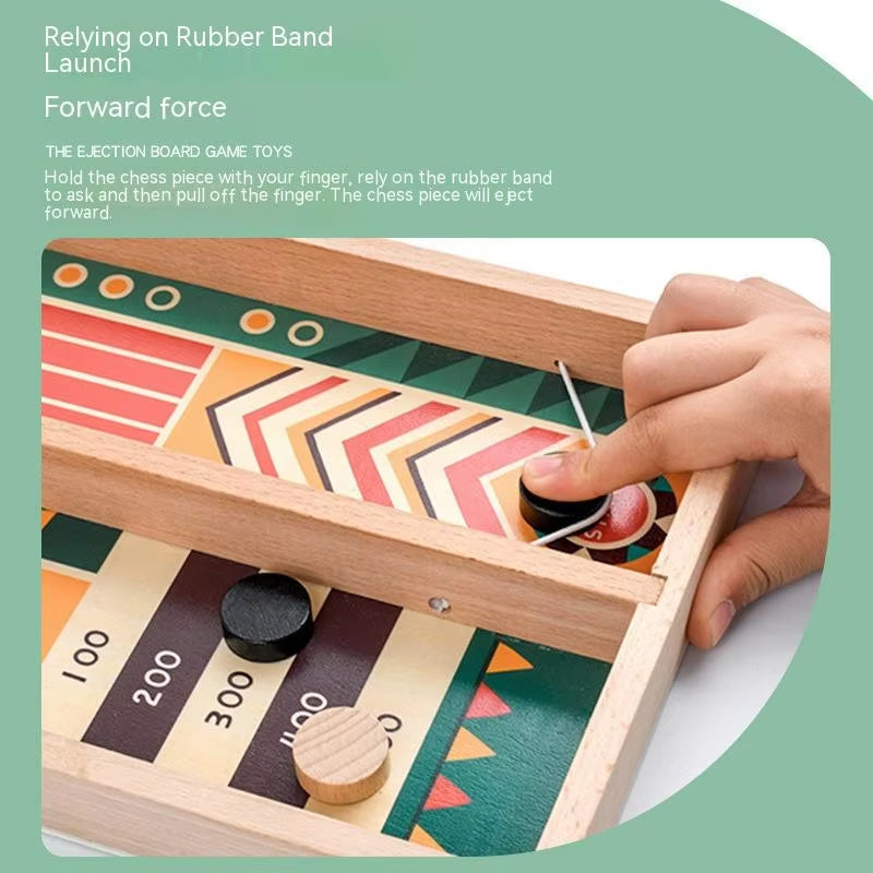 Ultimate Fun Board Game with colorful design and innovative rubber band mechanics.