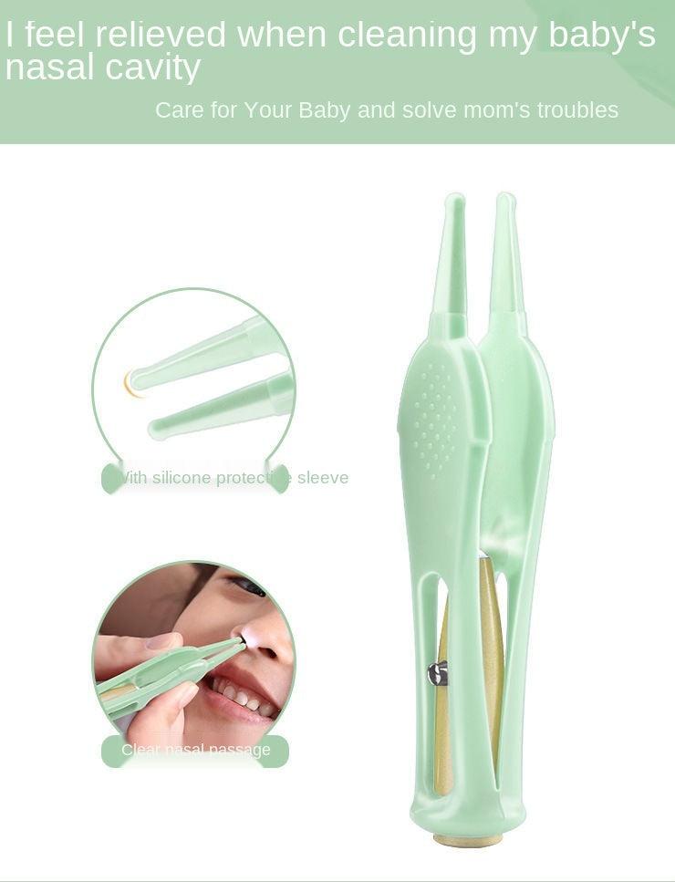 LumiNose Baby Cleansing Tool with silicone sleeve, designed for gentle baby nasal care.