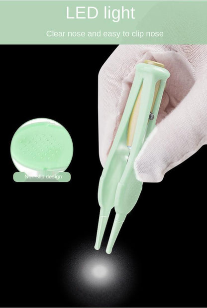 LumiNose Baby Cleansing Tool with LED light for gentle nose cleaning.