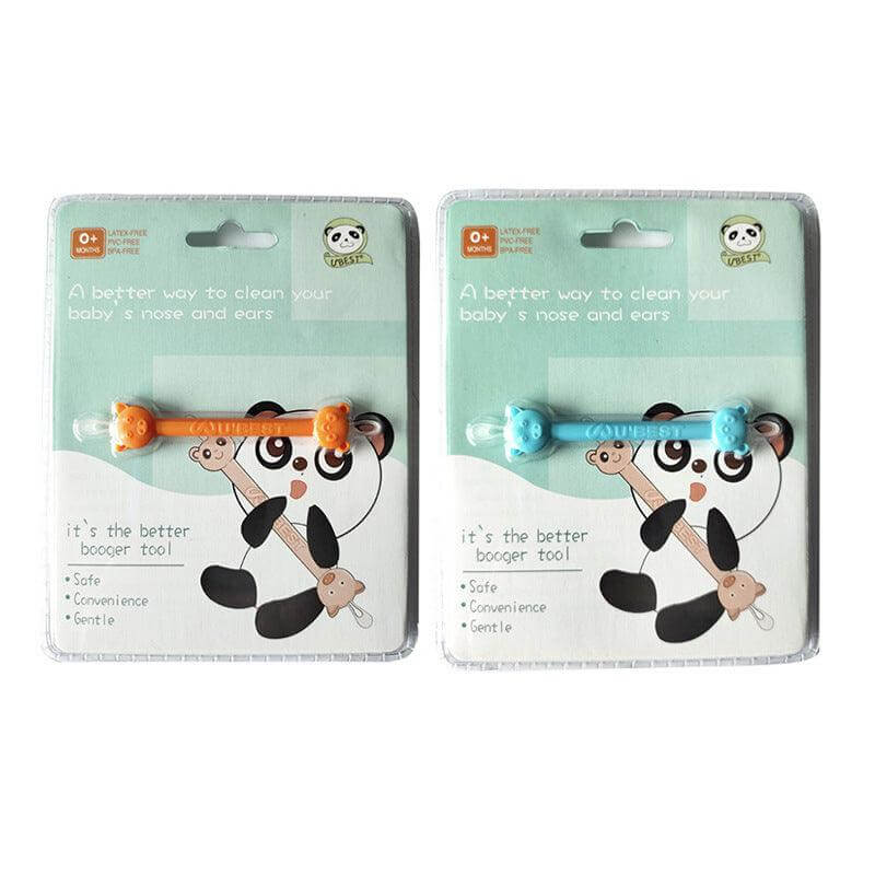 Silicone Baby Ear & Nose Clean Stick packaging, safe and gentle cleaning tool for infants.