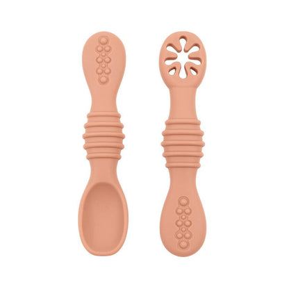 Silicone Baby Feeding Spoon Set - Soft ergonomic design, safe for tender gums, easy to clean.