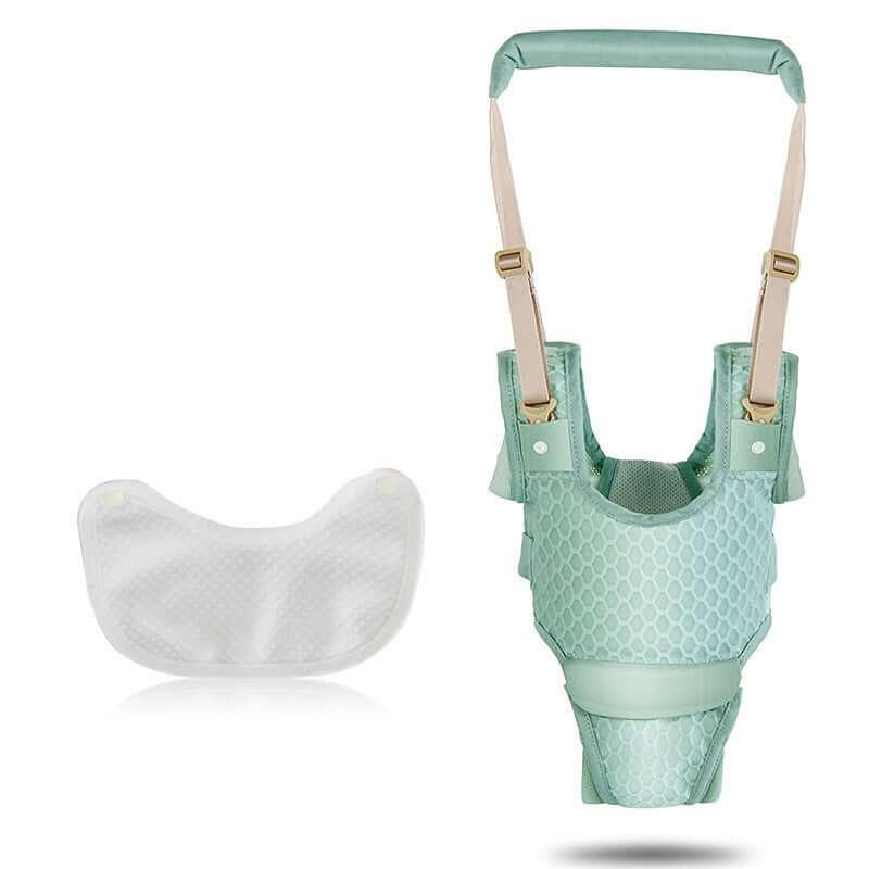 ToddleSafe Adjustable Toddler Belt in green with safety harness and handle.