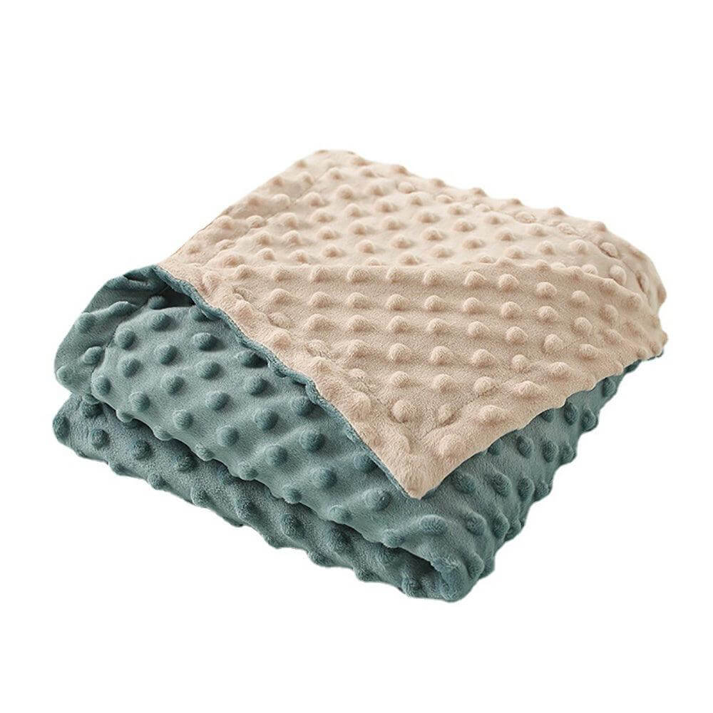 Ultra Soft Dotted Baby Blanket with plush fabric and dotted design, perfect for keeping babies cozy and warm.